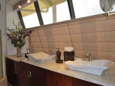 Master bathroom with dual vanity